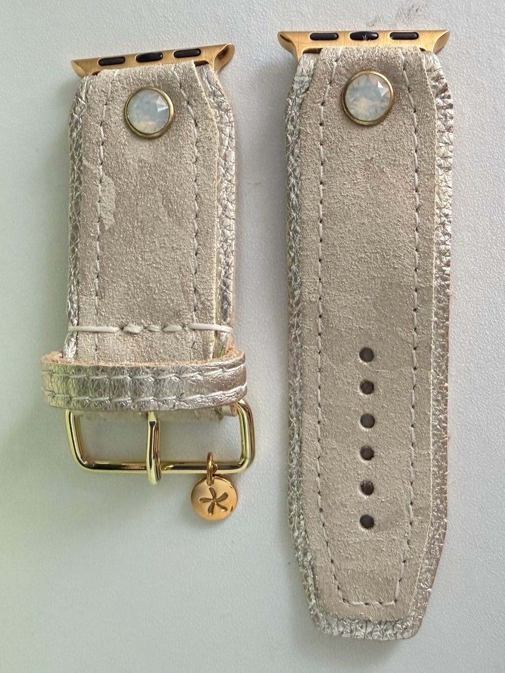 Cream and Gold Camo Spark*l band for Apple Watch, size 2 - Picture 4 of 8
